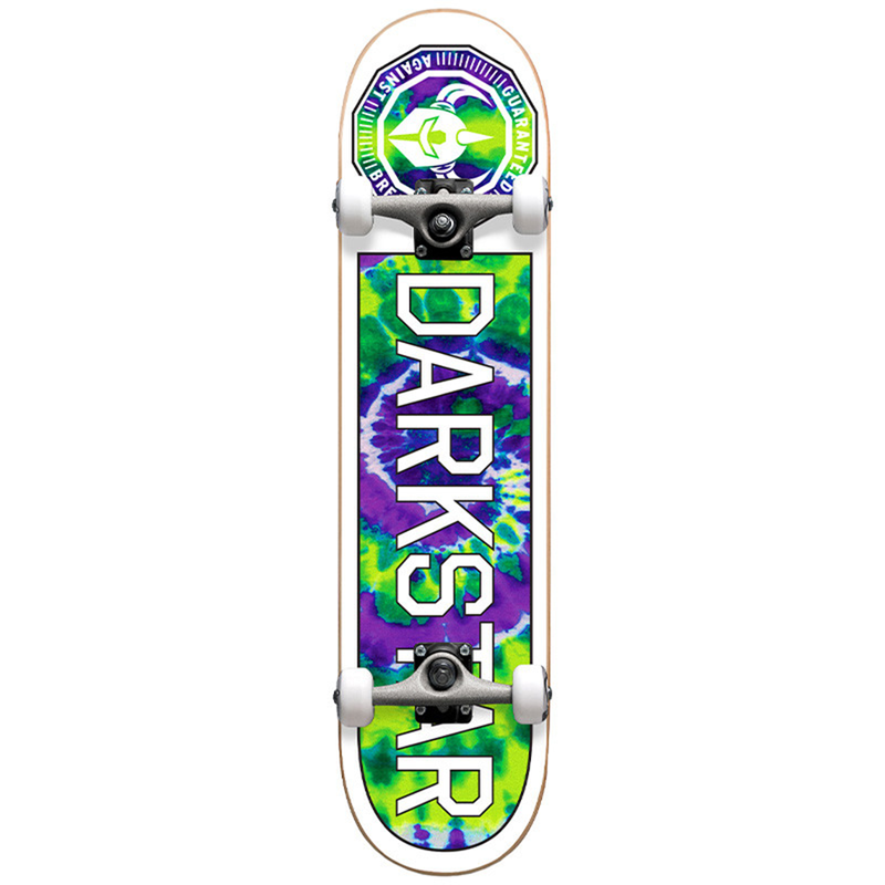 DARKSTAR TIMEWORKS FIRST PUSH COMPLETE SKATEBOARD GREEN TIE DYE 8.25