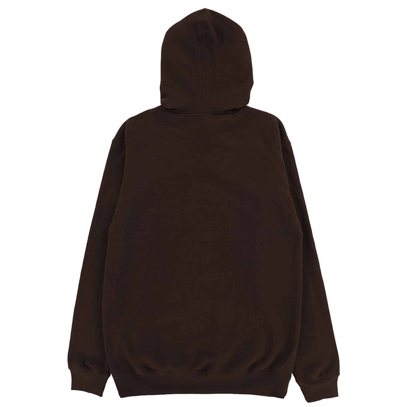 Arketype Raw Embroidered Hoodie (Brown/Red)