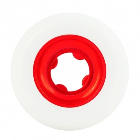 Ricta Chrome Clouds 54mm 86a Skateboard Wheels - White/Red (Set of 4)