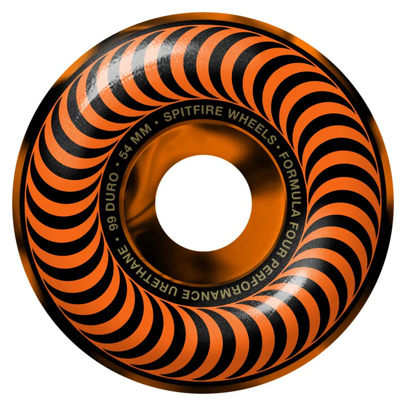 Spitfire F4 99 Black / Orange Swirl Classic 54MM