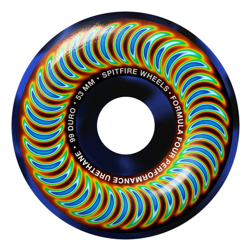 SPITFIRE F4 99 RADIOACTIVE CLASSIC BLACK / BLUE SWIRL 53