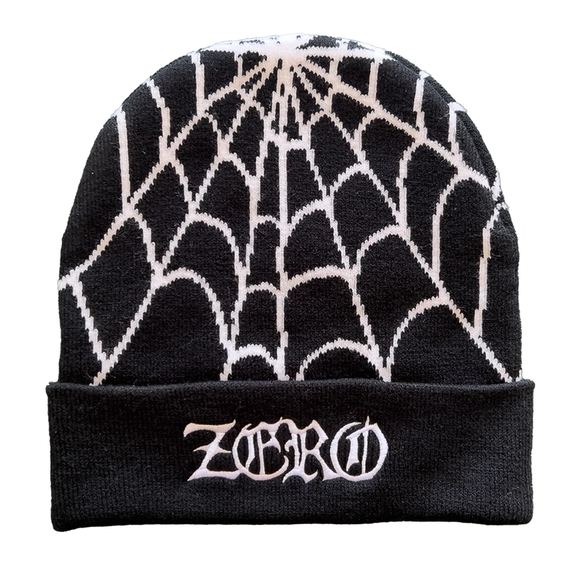 WASTELAND SPIDERWEB - TIGHT-KNIT BEANIE - BLACK