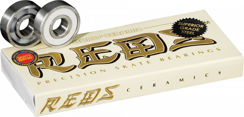 Bones® Ceramic Super REDS® Skateboard Bearings 8 pack